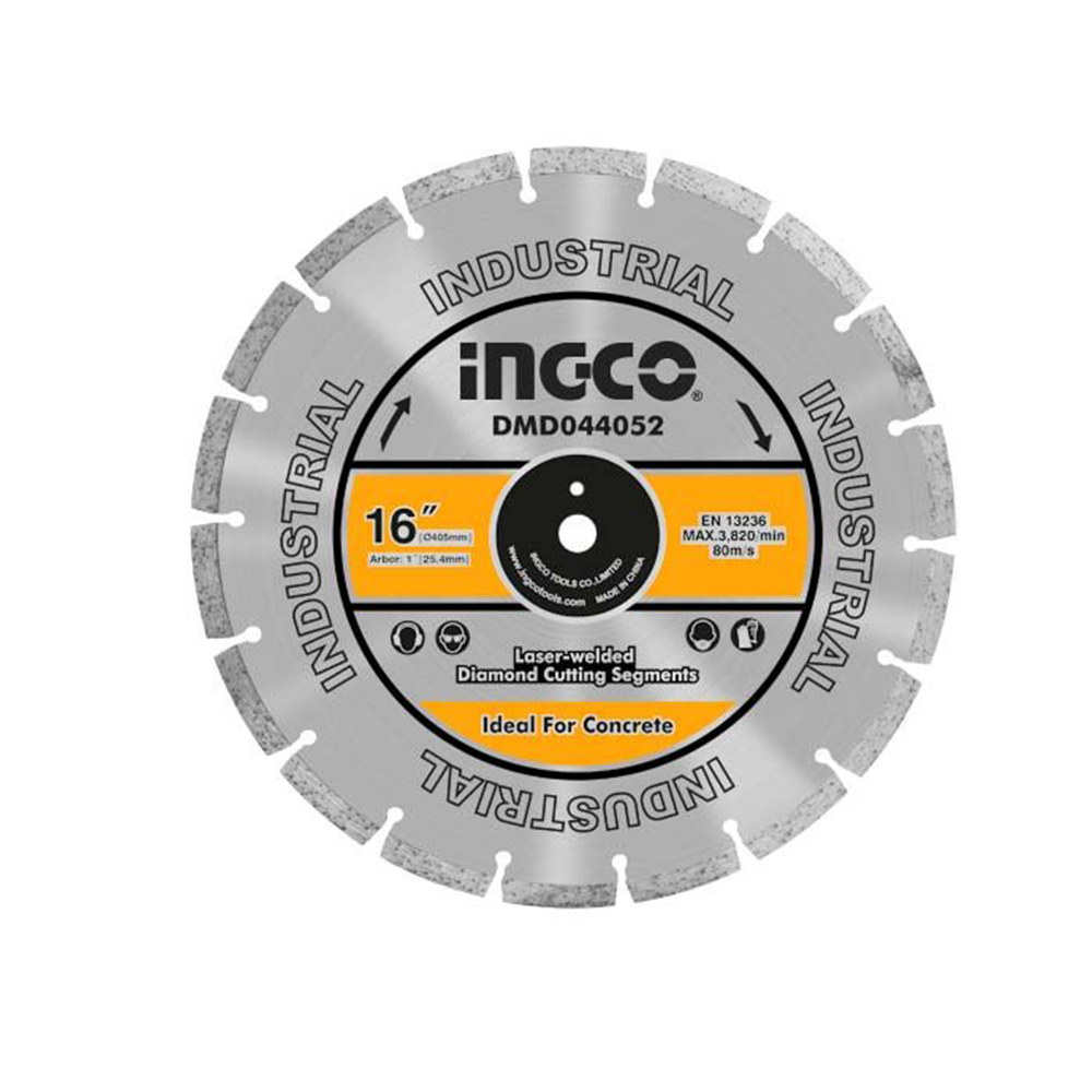Disc.jpg Diamond disc for asphalt cutting Laser welded rim Ingco - Image 1