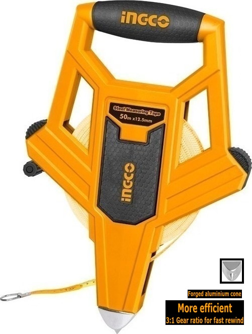 HFMT8250.jpeg INGCO Fibreglass measuring tape Length & width:100mx12.5mm - Image 1
