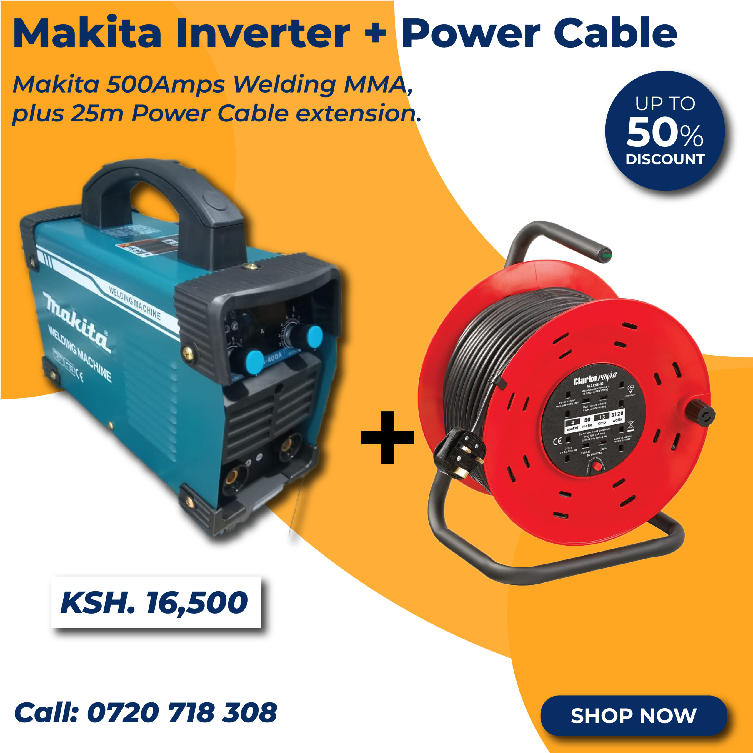 Makita-Inverter-Power-Cable-01-scaled-1.jpg Makita Inverter + Power Cable - Image 1