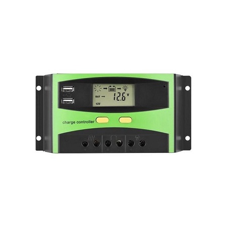 solar-controller-20a.jpeg Solarmax 20A Digital Solar Charger Controller Dual USB - Image 1