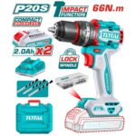 Total Compact Brushless Cordless Impact Drill 66Nm 20v