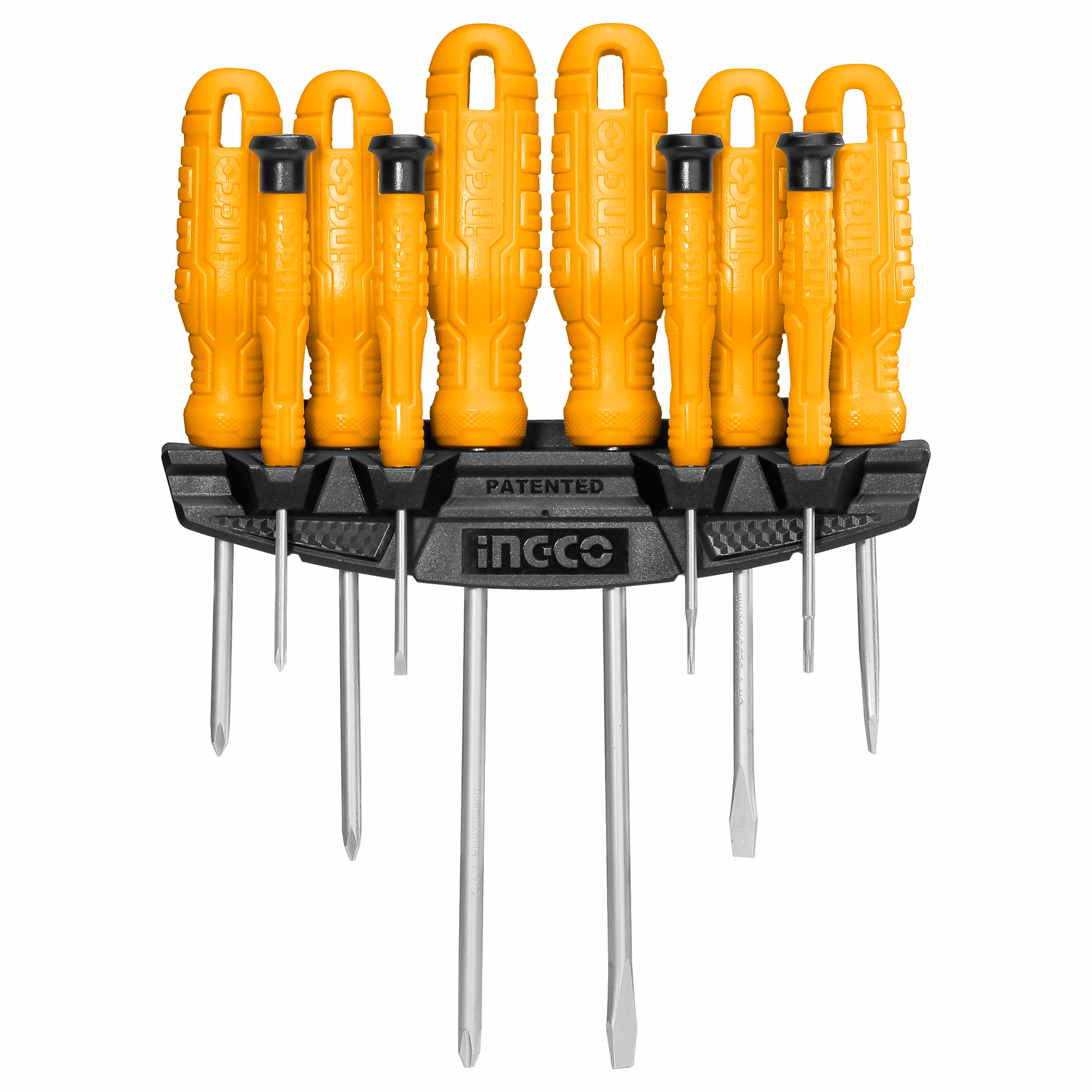 10-Piece-Screwdriver-and-Precision-Screwdriver-Set.jpg Ingco 10 Pcs screwdriver and precision screwdriver set - Image 1