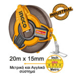 Ingco Fiberglass measuring tape 20mx15mm - Image 2
