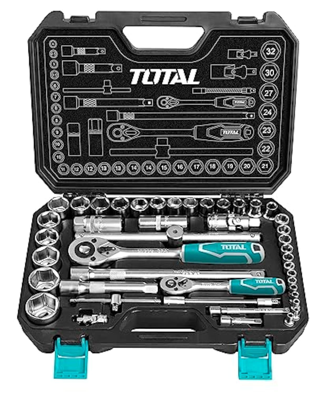 71e65XozMaL.jpg Total 25 Pcs 1/2" socket set - Image 1
