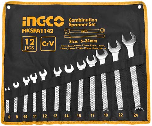HKSPA1142.jpg Ingco 12Pcs Combination spanner set - Image 1