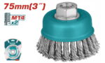 Total Wire cup brush Dia: 75mm, 3" - Image 2