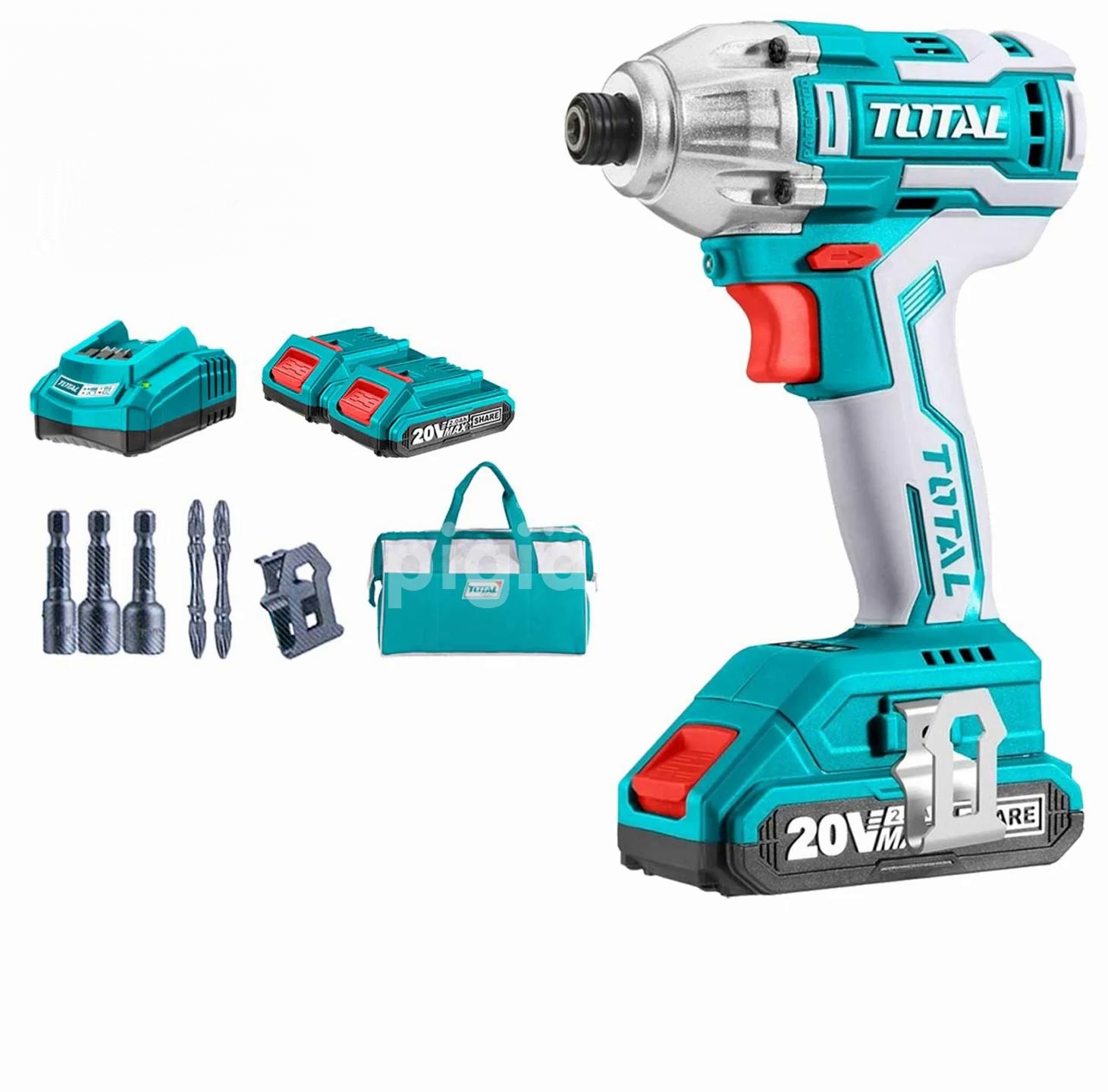 c36b3930c0060efb329b1f37ece571d14f96ae48.jpg Total Lithium-ion impact driver 20v - Image 1