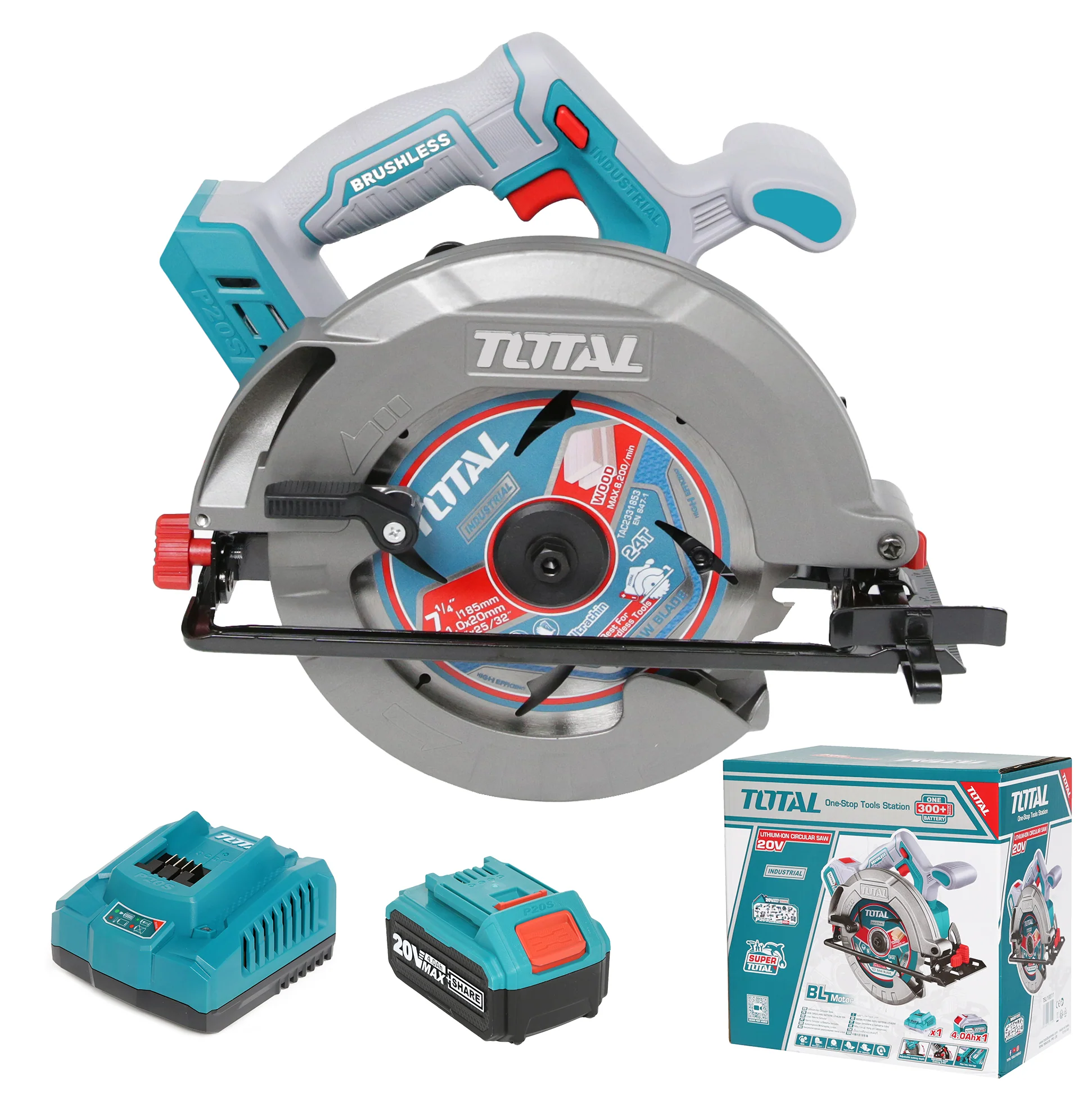 total-tools-li-ion-circular-saw-tslui18511-0.webp Total Lithium-Ion circular saw 20v - Image 1